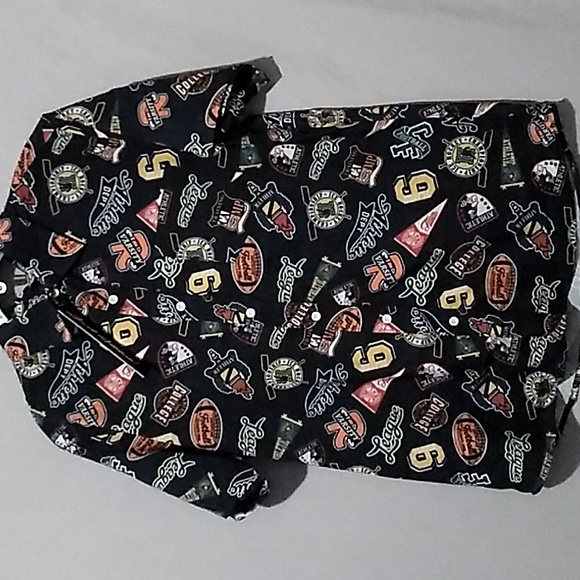 Just Attitude Men's Size Medium Button Up Sports theme - Picture 1 of 5